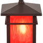 Meyda Lighting Quadrato 9" Timeless Bronze Firebird Mini Pendant Light With Rubyrock Idalight Shade