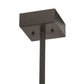 Meyda Lighting Quadrato 9" Timeless Bronze Firebird Mini Pendant Light With Rubyrock Idalight Shade