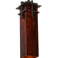 Meyda Lighting Quadrato 9" Timeless Bronze Firebird Pendant Light With Red Maduro Idalight Shade Glass