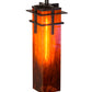 Meyda Lighting Quadrato 9" Timeless Bronze Firebird Pendant Light With Red Maduro Idalight Shade Glass