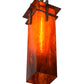 Meyda Lighting Quadrato 9" Timeless Bronze Firebird Pendant Light With Red Maduro Idalight Shade Glass