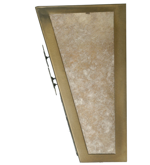 Meyda Lighting Quail Hunter With Dog 13" 2-Light Antique Copper Wall Sconce With Silver Mica Shade Glass