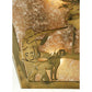 Meyda Lighting Quail Hunter With Dog 13" 2-Light Antique Copper Wall Sconce With Silver Mica Shade Glass