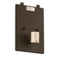Meyda Lighting Quail Hunter With Dog 14" Oil Rubbed Bronze Wall Sconce With Silver Mica Shade Glass