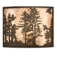 Meyda Lighting Quail Hunter With Dog 14" Oil Rubbed Bronze Wall Sconce With Silver Mica Shade Glass