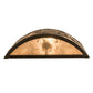 Meyda Lighting Quail Hunter With Dog 14" Oil Rubbed Bronze Wall Sconce With Silver Mica Shade Glass