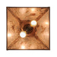 Meyda Lighting Quail Hunter With Dog 23" 2-Light Rust Pendant Light With Silver Mica Shade Glass
