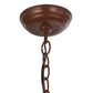 Meyda Lighting Quail Hunter With Dog 23" 2-Light Rust Pendant Light With Silver Mica Shade Glass