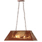 Meyda Lighting Quail Hunter With Dog 33" 6-Light Rust Powder Coat Island Pendant Light With Silver Mica Shade Glass