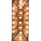 Meyda Lighting Quail Hunter With Dog 42" 6-Light Rust Island Pendant Light With Silver Mica Shade Glass