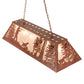 Meyda Lighting Quail Hunter With Dog 48" 6-Light Rust Island Pendant Light With Silver Mica Shade Glass
