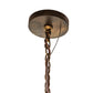 Meyda Lighting Quail Hunter With Dog 50" 16-Light Dark Burnished Antique Copper Inverted Pendant Light With Silver & Amber Mica Shade Glass
