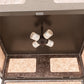 Meyda Lighting Quezon 34" 4-Light Timeless Bronze Flush Mount Light With Silver Mica Shade Glass