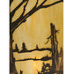 Meyda Lighting Quiet Pond 13" 2-Light Antique Copper Left Wall Sconce With Beige Art Shade Glass