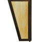 Meyda Lighting Quiet Pond 13" 2-Light Antique Copper Left Wall Sconce With Beige Art Shade Glass