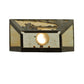 Meyda Lighting Quiet Pond 13" 2-Light Antique Copper Right Wall Sconce With Beige Art Shade Glass