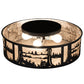 Meyda Lighting Quiet Pond 22" 4-Light Textured Black Flush Mount Light With Silver Mica Shade Glass