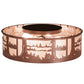 Meyda Lighting Quiet Pond 22" 7-Light Rust Flush Mount Light With Silver Mica Shade Glass