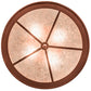 Meyda Lighting Quiet Pond 22" 7-Light Rust Flush Mount Light With Silver Mica Shade Glass