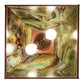 Meyda Lighting Quiet Pond 23" 2-Light Rust Pendant Light With Green & Brown Shade Glass