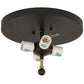 Meyda Lighting Quiet Pond 26223 22" 4-Light Textured Black Flush Mount Light With Silver Mica Shade Glass