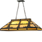 Meyda Lighting Quiet Pond 40" 6-Light Oil Rubbed Bronze Island Pendant Light With Beige Shade Glass