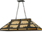 Meyda Lighting Quiet Pond 40" 6-Light Oil Rubbed Bronze Island Pendant Light With Beige Shade Glass