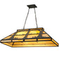 Meyda Lighting Quiet Pond 40" 6-Light Oil Rubbed Bronze Island Pendant Light With Beige Shade Glass