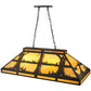 Meyda Lighting Quiet Pond 40" 6-Light Oil Rubbed Bronze Island Pendant Light With Beige Shade Glass