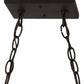 Meyda Lighting Quiet Pond 40" 6-Light Oil Rubbed Bronze Island Pendant Light With Beige Shade Glass