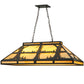 Meyda Lighting Quiet Pond 40" 6-Light Oil Rubbed Bronze Island Pendant Light With Beige Shade Glass