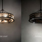 Meyda Lighting Quiet Pond 44" 8-Light Oil Rubbed Bronze Chandelier With Silver Mica Shade Glass and Fan