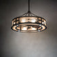 Meyda Lighting Quiet Pond 44" 8-Light Oil Rubbed Bronze Chandelier With Silver Mica Shade Glass and Fan