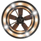 Meyda Lighting Quiet Pond 44" 8-Light Oil Rubbed Bronze Chandelier With Silver Mica Shade Glass and Fan