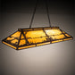 Meyda Lighting Quiet Pond 61" 9-Light Cafe Noir Skirted Island Pendant Light With Beige Shade Glass