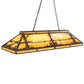 Meyda Lighting Quiet Pond 61" 9-Light Cafe Noir Skirted Island Pendant Light With Beige Shade Glass