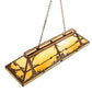 Meyda Lighting Quiet Pond 61" 9-Light Cafe Noir Skirted Island Pendant Light With Beige Shade Glass