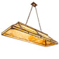 Meyda Lighting Quiet Pond 61" 9-Light Cafe Noir Skirted Island Pendant Light With Beige Shade Glass