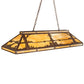 Meyda Lighting Quiet Pond 61" 9-Light Cafe Noir Skirted Island Pendant Light With Beige Shade Glass