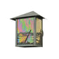 Meyda Lighting Quiet Pond 9" Craftsman Brown Wall Sconce With Beige Iridescent Shade Glass