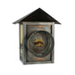 Meyda Lighting Quiet Pond 9" Craftsman Brown Wall Sconce With Beige Iridescent Shade Glass
