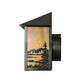 Meyda Lighting Quiet Pond 9" Craftsman Brown Wall Sconce With Beige Iridescent Shade Glass
