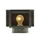Meyda Lighting Quiet Pond 9" Craftsman Brown Wall Sconce With Beige Iridescent Shade Glass
