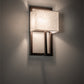 Meyda Lighting Quincy 6" Bronze Wall Sconce With Off White Textrene Shade