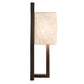 Meyda Lighting Quincy 6" Bronze Wall Sconce With Off White Textrene Shade