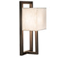 Meyda Lighting Quincy 6" Bronze Wall Sconce With Off White Textrene Shade