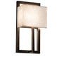 Meyda Lighting Quincy 6" Bronze Wall Sconce With Off White Textrene Shade