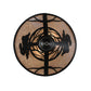 Meyda Lighting Rabbit on the Loose 243185 22" 3-Light Textured Black Flush Mount Light With Silver Mica Shade Glass