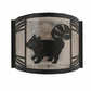Meyda Lighting Raccoon on the Loose 12" Textured Black Left Wall Sconce With Silver Mica Shade Glass