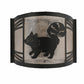 Meyda Lighting Raccoon on the Loose 247208 12" Textured Black Left Wall Sconce With Silver Mica Shade Glass